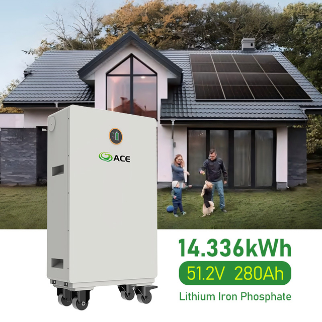 51.2V 280Ah Residential LiFePO4 Battery 14.336kWh Home Solar Energy Storage LFP Battery