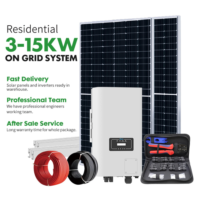 15kw On-Grid PV System 3 Phase 10kw Solar Power Station na may High Efficiency 600W Mono Module CE VDE Certified para sa Bahay