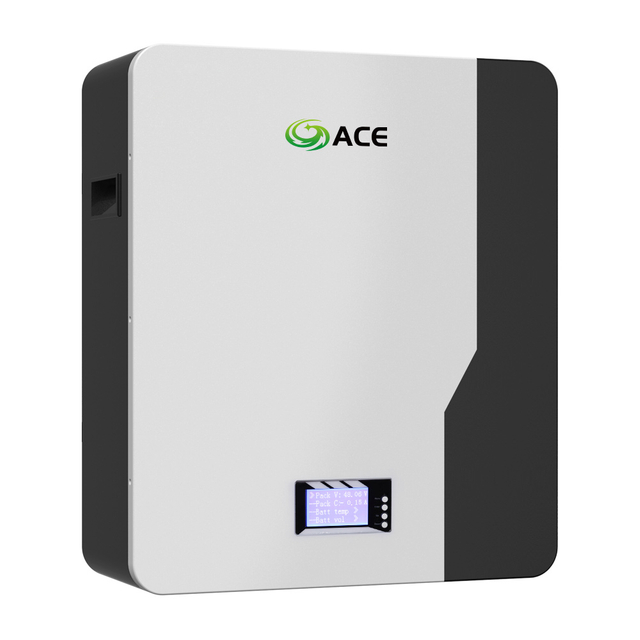 ACE 5.12kWh 51.2V 100Ah LiFePO4 Lithium Battery Pack, 6000 cycle, 10-Year Warranty, RS485 CAN Communication, Solar Energy Storage Battery para sa Off-Grid at Hybrid Solar System